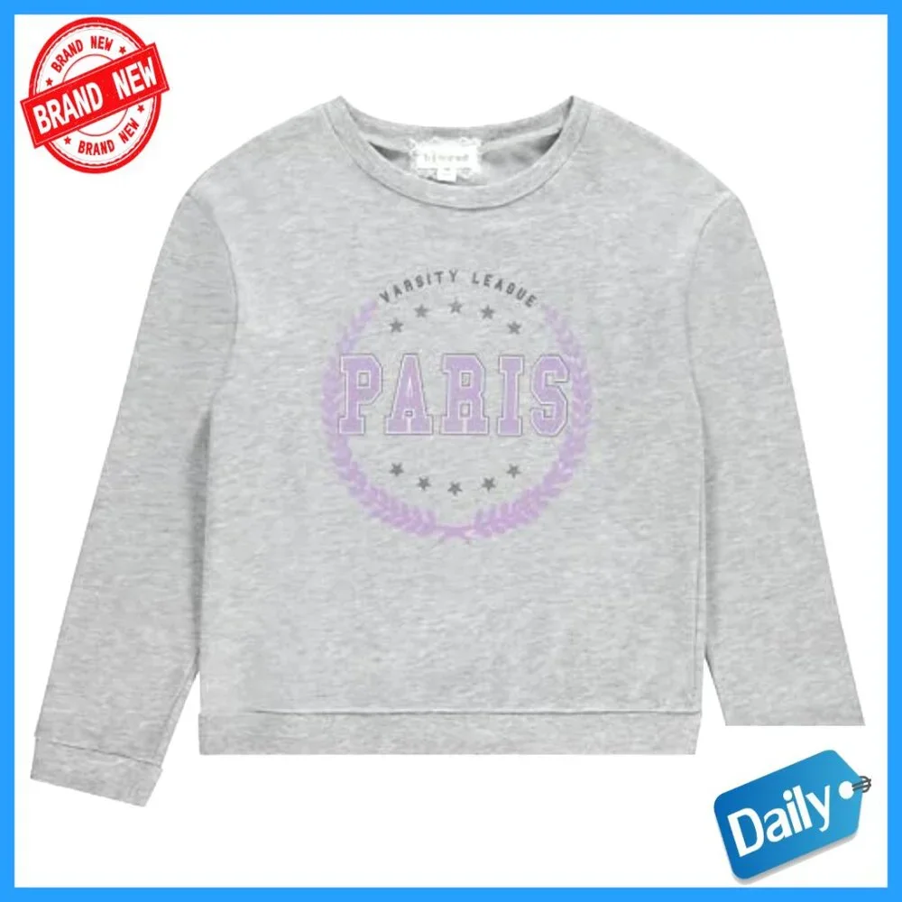 Girls 3 Piece Cotton Blend Fleece Sweatshirt Set Long Sleeve Pullover Sizes 4-12